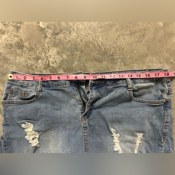 Denim Ripped Midi Skirt - Picture 5 of 5